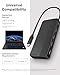 Lenovo USB-C Dual Display Travel Dock w/ 100W Power Adapter - 7 Ports, Integrated USB-C Cable, Universal Compatibility, Dual Displays at 4K - Black