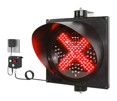 Semáforo industrial de pared con flecha verde y bifurcación roja de 12 pulgadas para almacén