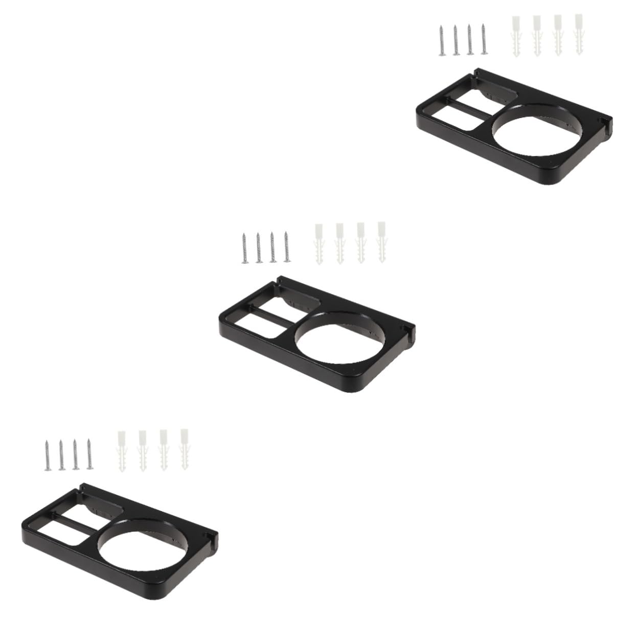 Alipis 3piezas Soporte De Secador De Pelo Montado Pared Organizador De Baño para Secadores Diseño Simple y Práctico Compatible La Mayoría De Secadores De Pelo