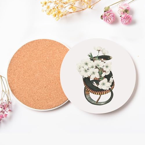 Dessous de verre céramique jasmin serpent pour apéritif vintage