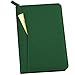 Lcjtop Junior Business Padfolio - A5 PU Leather Portfolio Binder & Zippered Binder Folder with 5 x 8 Writing Pad and Interior Storage Pocket Executive Business Organizer for Women,Dark Green