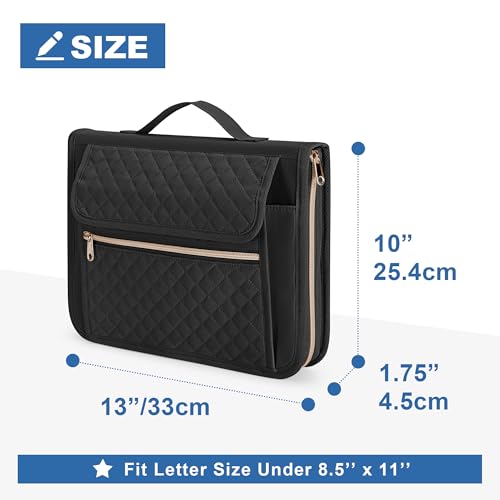 Damero Folio Abdeckung kompatibel für Rocketbook Core, Panda und Fusion, wiederverwendbares Notizbuch -Cover für die Briefgröße 21.59 x 27,94 cm mit Stifthalter und Magnetverschluss, Schwarz