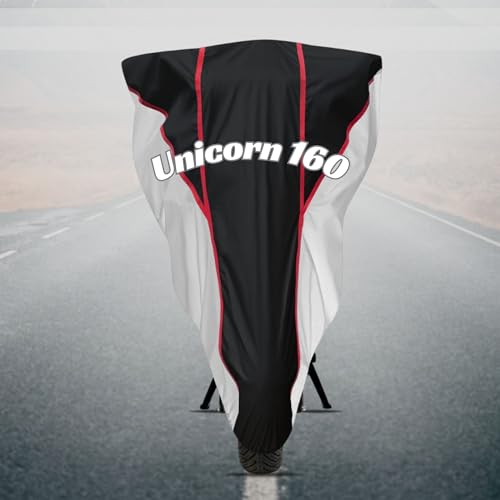 Image of Motorcycle Bike Body Cover for Outdoor Use - Heavy Fabric Water Resistant Two Wheeler Cover with UV, Dust & Rain Protection Compatible for Unicorn 160