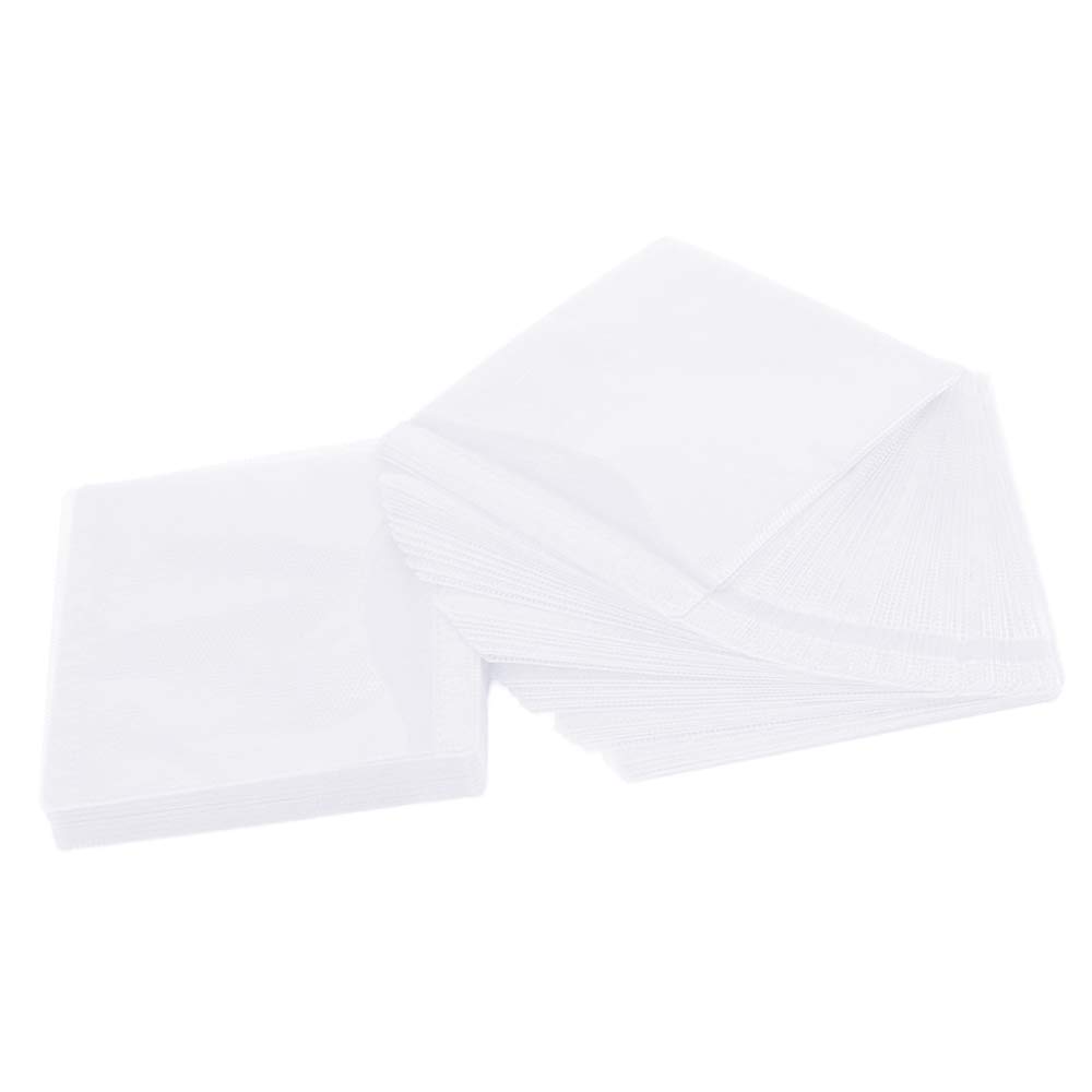 600 fundas de plástico de repuesto de doble cara para CD y DVD, color blanco