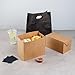 Restaurantware Bio Tek 80 Ounce To Go Boxes, 100 Rectangle Take Out Food Containers - Fast Top Closure, Disposable, Kraft Paper Carry Out Containers, Greaseproof, For Burgers Or Fried Chicken
