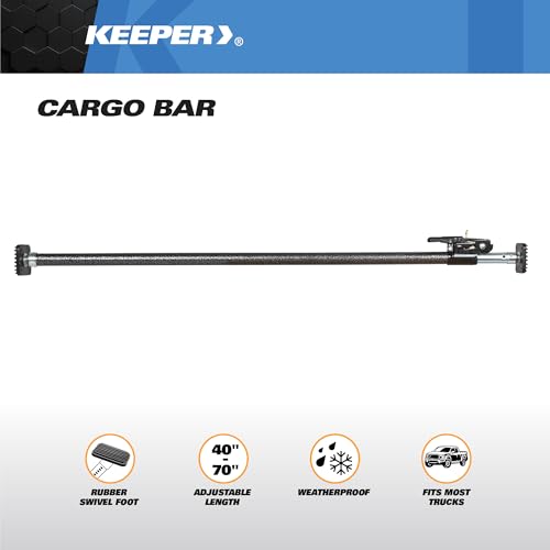 image for Keeper Adjustable Cargo Bar for Pickup Truck Bed, Ratcheting Cargo Bar