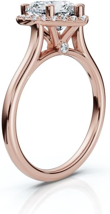1 CT Moissanite Engagement Ring Colorless VVS1 10K 14K 18K Solid Gold, 925 Sterling Silver Solitaire Engagement Ring Christmas gift for Women