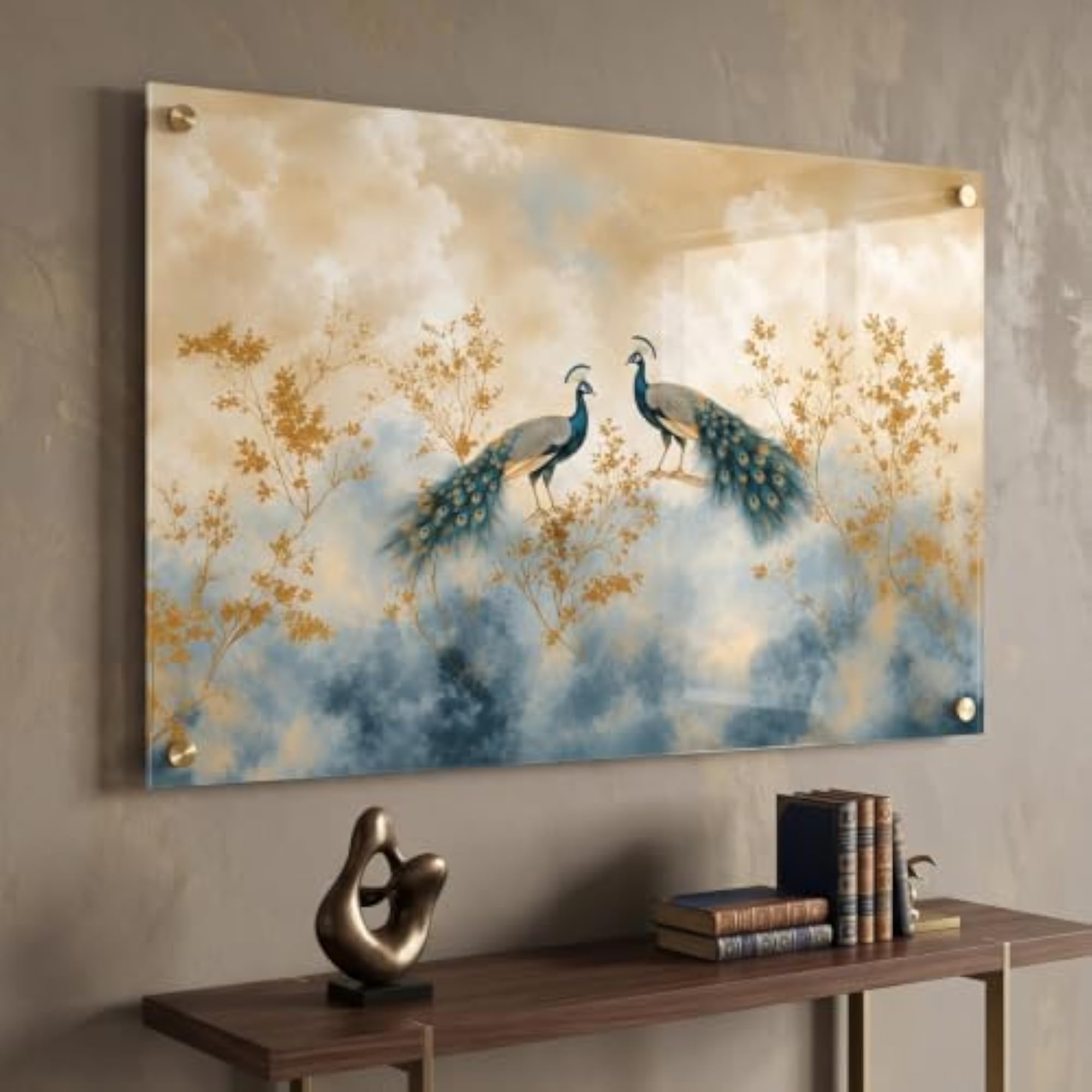 Royal Peacock Pair Wall Art