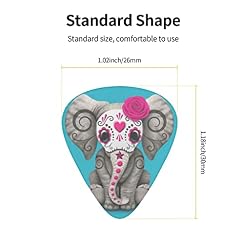 Pack de 12 médiators Day Of The Dead Sugar Skull Elephant médiators pour guitare électrique guitare acoustique diverses… - Les Beatles, Paul McCartney, John Lennon, RIngo Starr, George Harrison Pack de 12 médiators Day Of The Dead Sugar Skull Elephant médiators pour guitare électrique guitare acoustique diverses… – Image 3