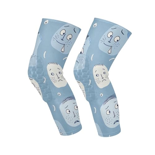 sanluoli Old Style Cartoon Faces Baby Blue knee brace for women (A pair) Support for All Sports knee protector for Walking, Walking, Walking, Walking