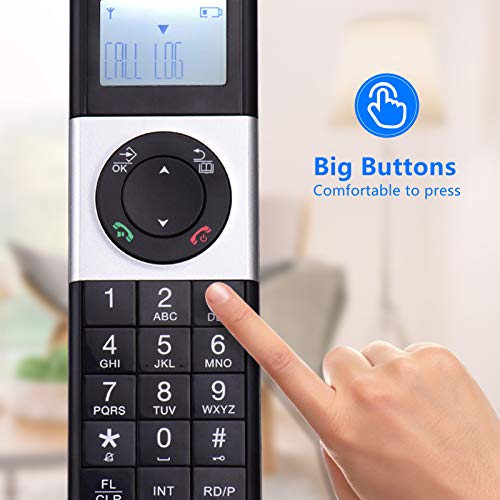 Teléfono Inalámbrico para Hogar con Pantalla LCD y 5 Auriculares miniatura 4