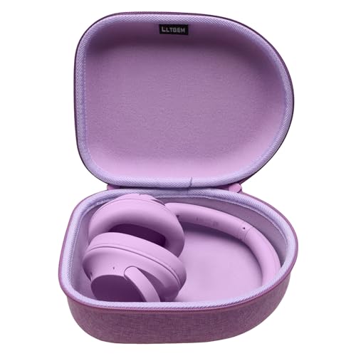 Image of Headphone Headset Case Compatible with Audio-Technica ATH-M20x /JBL /Raycon /Soundcore Anker /Sony /Beats /JLab /TOZO /Logitech /BERIBES /KVIDIO Headphones, Large Headphone Case Hard Shell(Light Purple)