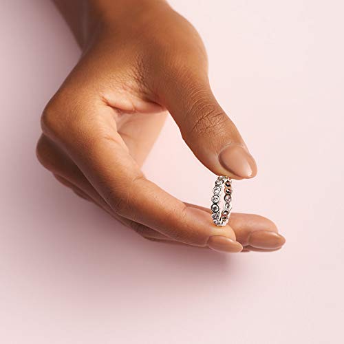 Pandora Jewelry Band Of Stones Cubic Zirconia Ring In Sterling Silver, Size 8.5 #TOP4