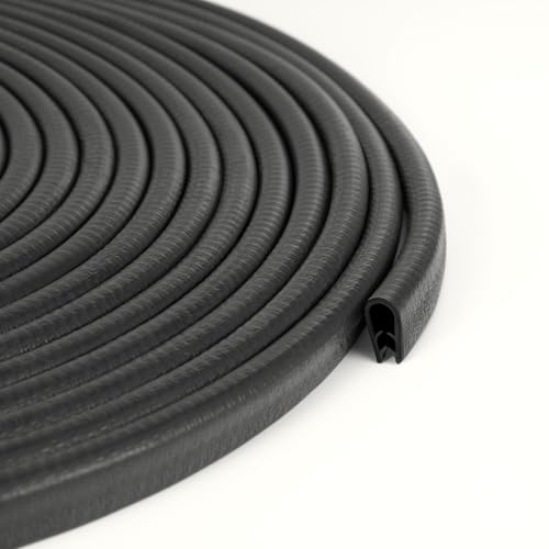 50 Feet Rubber Edge Trim U Channel Rubber Door Seal Strip Weather Resistance Sheet Metal Edges Protector Fits Edge 1/16