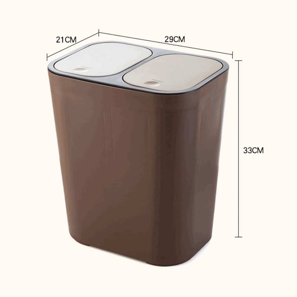Papeleras Para Cocina(A) Papeleras Para Cocina(A) - Cesta rectangular de interior - Ideal para uso doméstico - Cubo de almacenamiento de plástico de 12 L / 3 galones - Ideal para la cocina o el baño