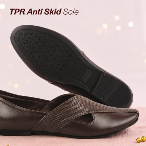 Image of FAUSTO Mens Embossed Ethnic Party Slip On Traditional Juttis and Mojaris | Festive