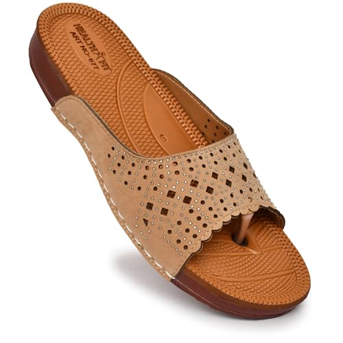 Image of HEALTH FIT Extra Super Soft Ortho Care Diabetic & Orthopedic Slippers /Doctor Chappal & Ultra-Lightweight Stylish Footwear for Women's 677