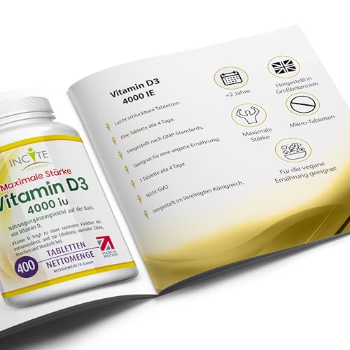 Vitamin D3 Präparate von Incite Nutrition für täglichen Bedarf