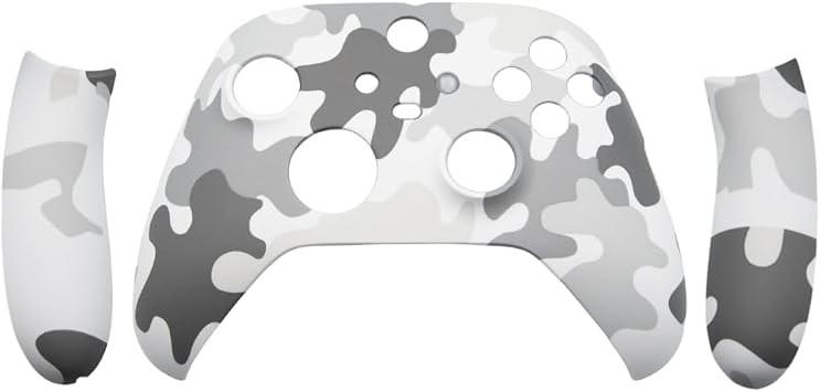 Replacement Housing Shell Case Faceplate + Side Rail Cover Accessories for Xbox Series X/S Wireless Controller - Camouflage White