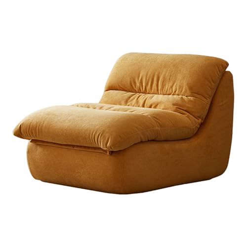 STARHMLUX Sofá Individual Comprimido al Vacío con Reposapiés Opcional - Sofá Cama Pequeño de 1 Plaza, Embalaje Compacto, Ideal para Pisos Pequeños, Montaje Rápido Yellow 23.6 * 31.55 * 30.7in