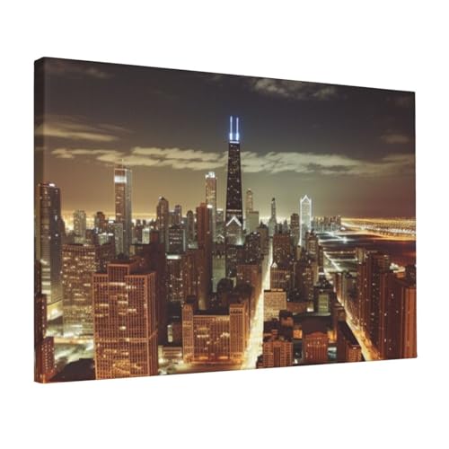 Impression sur toile Chicago prête à être accrochée - Solution murale salon