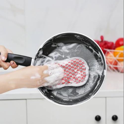 Image of Xeahung 6Pcs Cleaning Sponges Kitchen Sponge Scrubbers Dual-Sided Scrub Sponges for Kitchen Sponges for Washing Dishes Sponge Non Scratch