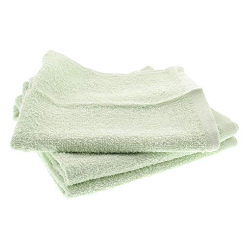 ジャパンネット ハンドタオル グリーン 約34×36cm デイリータオル Daily Towel 毎日使いやすい 3枚入