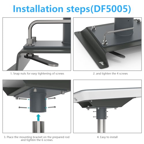 MSAFF Starlink Flat High Performance Pipe Adapter with Pole and Roof Mount Options Starlink Internet Kit Satellite Premium Mounting Kit - Thumbnail 5