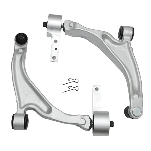 X AUTOHAUX Hondaに対応パイロット2009-2015用のフロントロアコントロールアーム2個セット（ボールジョイント付き）メタルシルバートーン