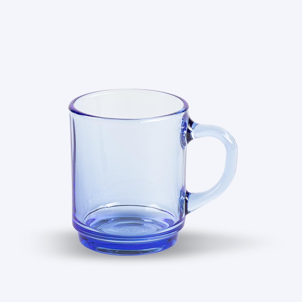 Duralex Versailes Glass Coffee Mug 260ml Tempered Glass Pack of 6 (Marine),(4020BR06) โ image 1