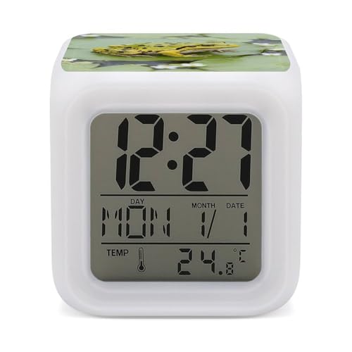FodPand Oriental Fire-Bellied Toad Alarm Clock for Bedroom,
