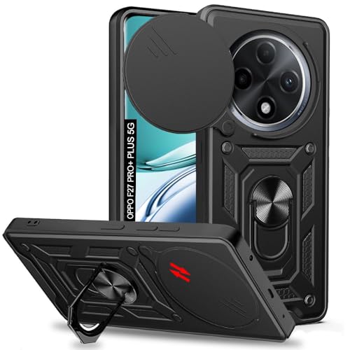 Image of AIBEX Back Cover for Oppo F27 Pro Plus 5G | D10 Tough Armor Case | Sliding Camera Shield | 360 Protection | Kickstand Ring Holder | Military-Grade Shockproof Bumper Case