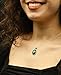 Echmeck Sterling Silver 925 Natural Oval Green Malachite 15x20mm Small Handmade Pendant Necklace 16+2 inches Chain