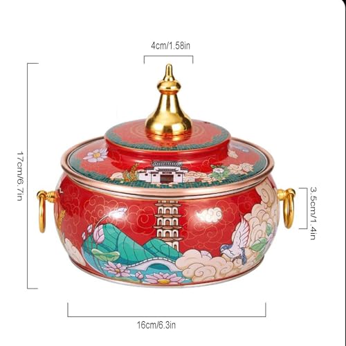 Olla Caliente de Cobre Cloisonné para Cocina Hogar Camping miniatura 2