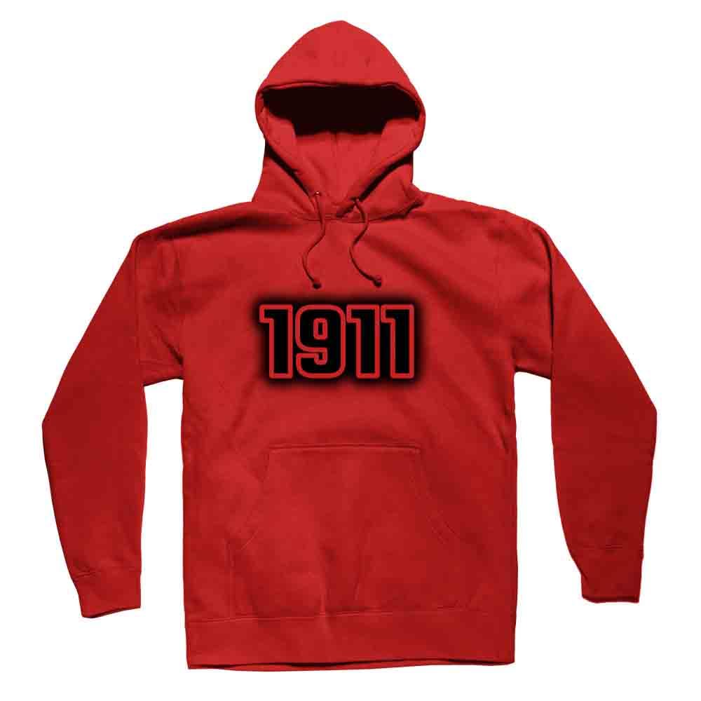 Hoodie 1911 de qualité supérieure avec finitions soignées en molleton rouge
