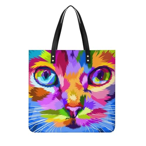 Sac tote bag chat mignon en toile 39x39cm pour vos sorties et virées shopping