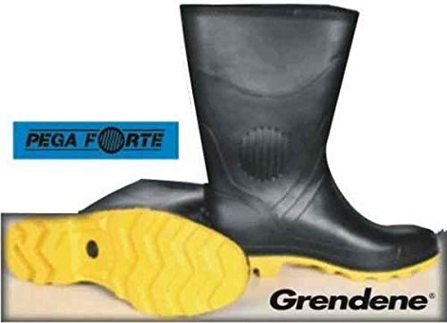 Bota Borracha Pvc Galocha de Chuva Solado Amarelo Motoqueiro 42