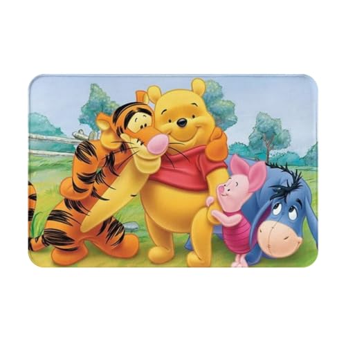玄関マット くまのプーさん (3) トイレマット バスマット 吸水速乾 滑り止め 抗菌 防臭 丸洗い可能 おしゃれ ふわふわ 柔らかい 40×60cm