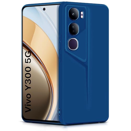 Image of WOW IMAGINE Slim Back Cover for Vivo Y300 5G | Blade Series Ultra Thin Case with Lightweight Design | Camera Protection | Soft Matte Silicone Flexible Mobile Case - Blue
