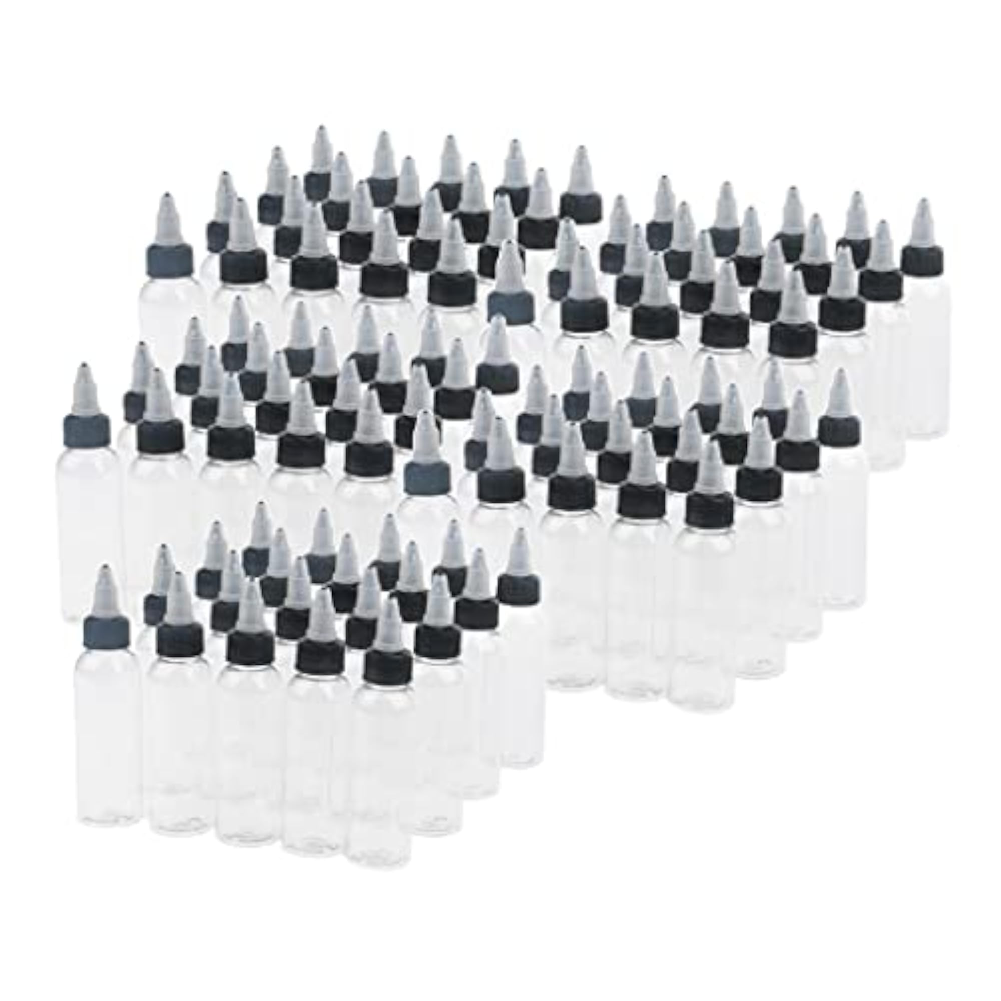 100 Pcs Empty Poly Squeeze Bottles