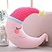 danyangshop Jouet en Peluche Belle Oreiller en Forme De Lune Remplie Doux Coloré en Peluche Jouets pour Enfants Oreillers pour Bébé Beaux Oreillers De Canapé Bon pour Les Filles
