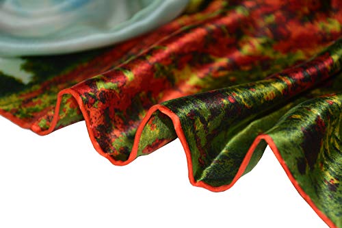 Yssp, Poppy Field In Argenteuil Van, Gogh And Claude Monets Paintings, Fashion Silk Scarf Premium Shawl Wrap Art #TOP5