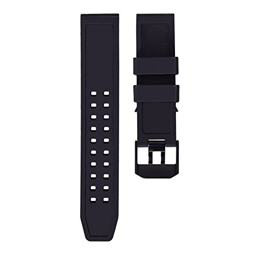 23mm Rubber Watch Band Strap Fits Luminox 3050 8800 and 3950 Series with Black Double Prong Clasp - Image 4