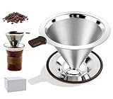 Doppelschichtiger Filter: Das hochwertige Edelstahlgewebe mit ultrafeinem Doppelschicht-Design fängt Kaffeesatz ein und lässt ätherische Öle durchdringen für einen vollmundigen Geschmack