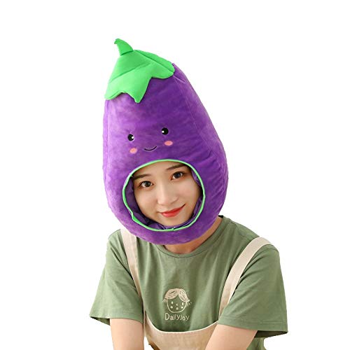 Yanmcxly Funny Vegetable Broccoli Dress Up Hat Cute Totmato Corn Eggplant Headgear Cosplay Party Costume Hat