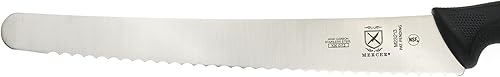 Miniatura 43 de Mercer Culinary - Millennia - M23880 - Cuchillo para pan, con mango negro y borde ondulado curvo, 10 pulgadas