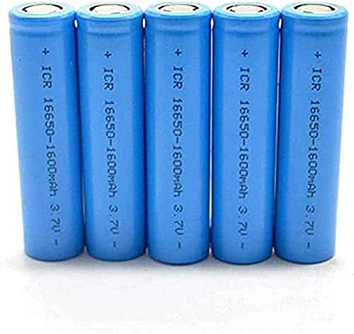 VRYJSPFU 5x 16650 Rechargeable Battery 3.7V 1600mAh