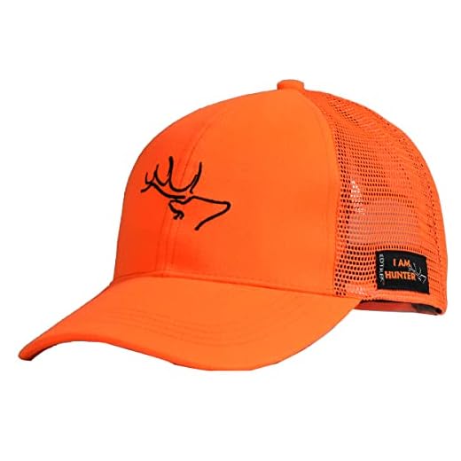 EDTREK Oversize XXL Performance Trucker Mesh Hunting Fishing Cap - Big Head's Camo and Blaze Orange Hat, Hunter Safety Blaze Orange, One size