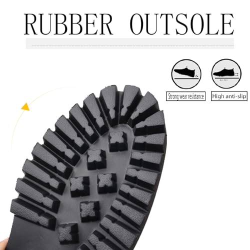 Men's Genuine Leather Lace Up Platform Oxfords Non-Slip Lug Sole Comfort Round Toe Dress Shoes for Formal Business Office Leather Shoes3
