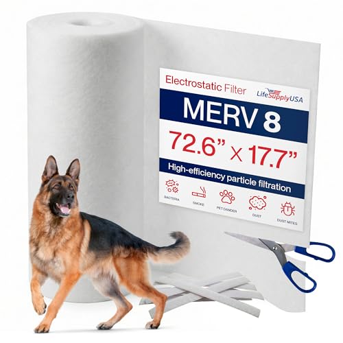 Cut-To-Fit Electrostatic Air Vent Filter Kit 72″ x 17″ HVAC AC Furnace Register